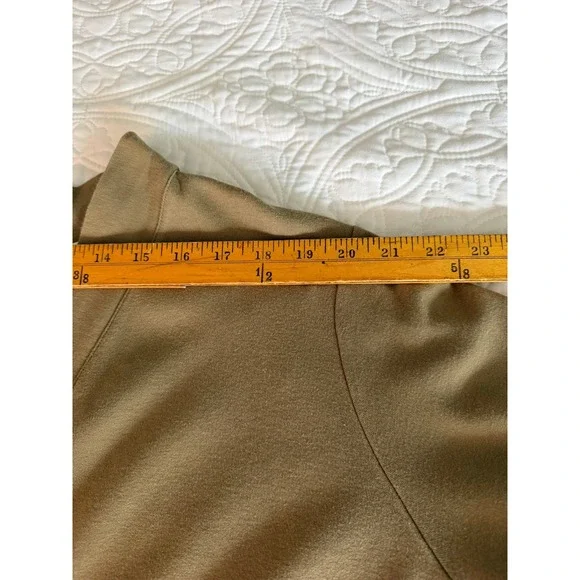 Isaac Mizrahi Live Essentials Olive Green Open Front Cardigan Pockets 3X Plus - Picture 6 of 9